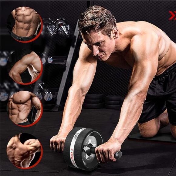 Ab Rollers Wheel Kit, Exercise Wheel Core Strength Training Abdominal Roller Set - Picture 3 of 7